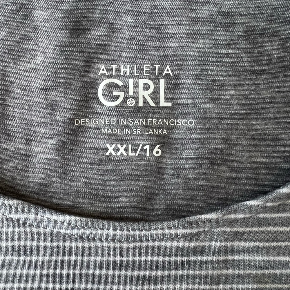 Athleta Girl • No Better Duo Double Layer Gray Tank • Size 16 - Picture 4 of 7